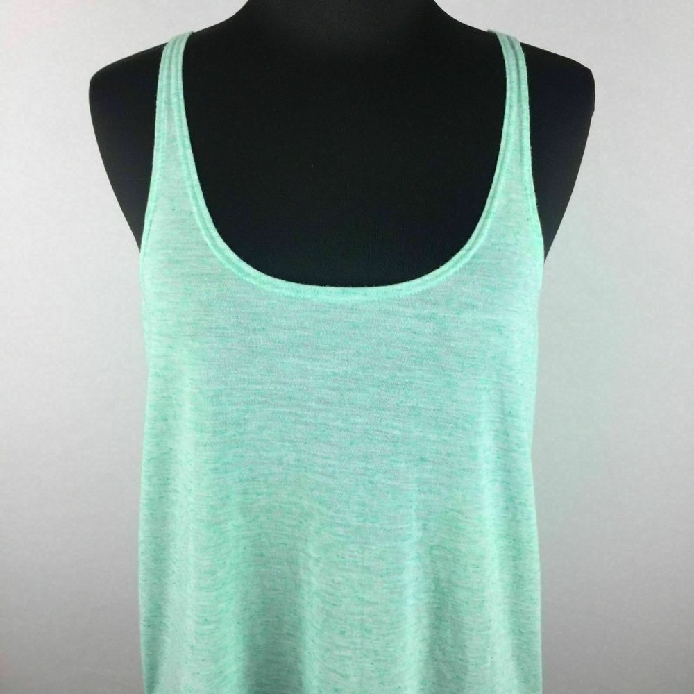Victorias Secret S Hi-Lo Slit Sides Tank Poly Flax - Picture 2 of 11